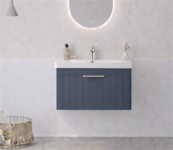 Orka Procıda 60 cm Mat Antrasit / Krom Kulplu ,Banyo Dolabı Alt Modül ve Lavabo, 5007206