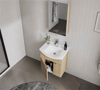 Orka Purus 55 cm ,Budva, Banyo Dolabı Takımı (Dolaplı Ayna), 5008333