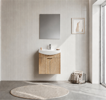 Orka Purus 55 cm ,Budva, Banyo Dolabı Takımı (Asma,Düz Ayna), 5008314
