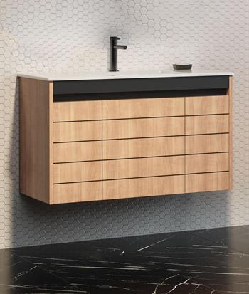 Orka Ricato 100 cm Kiraz Banyo Dolabı Alt Modül ve Lavabo