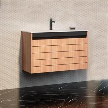 Orka Ricato 80 cm Kiraz Banyo Dolabı Alt Modül ve Lavabo