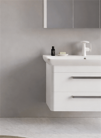 Orka Rose 100 cm Lake Parlak Beyaz Banyo Dolabı Alt Modül ve Lavabo, 5001769