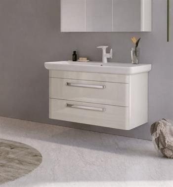 Orka Rose 100 cm Lake Parlak Kaşmir Banyo Dolabı Alt Modül ve Lavabo, 5001774