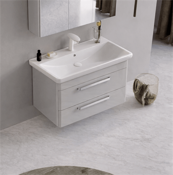 Orka Rose 100 cm Lake Parlak Kaşmir Banyo Dolabı Alt Modül ve Lavabo, 5001774