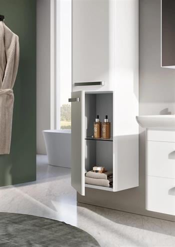 Orka Rose 40 cm Beyaz Banyo Boy Çamaşır Dolabı