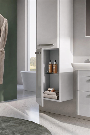 Orka Rose 40 cm Lake Parlak Kaşmir Banyo Boy Çamaşır Dolabı, 3001945