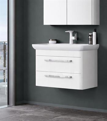 Orka Rose 80 cm Lake Parlak Beyaz Banyo Dolabı Alt Modül ve Lavabo, 5001763