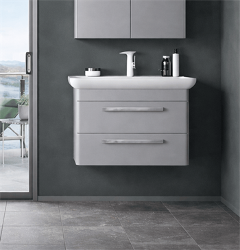 Orka Rose 80 cm Lake Parlak Gri Banyo Dolabı Alt Modül ve Lavabo, 5001765