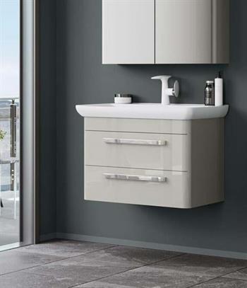 Orka Rose 80 cm Lake Parlak Kaşmir Banyo Dolabı Alt Modül ve Lavabo, 5001768