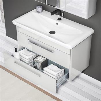 Orka Rose 95 cm Kaşmir Banyo Dolabı Alt Modül ve Lavabo