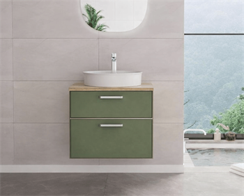 Orka Salerno 60 Cm Sardunya Krom Banyo Dolabı Alt Modülü ve Lavabo , 5004704