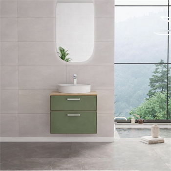 Orka Salerno Banyo Dolabı Takımı, 61 cm, Legnano-Mat Sardunya (Ledli Ayna), Krom/Altın Kulp, 5004237