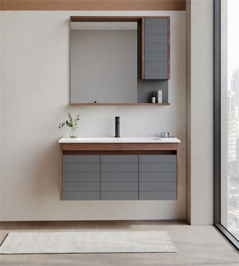 Orka Serra 100 cm Navaro/Antrasit Banyo Dolabı Takımı, 5007562