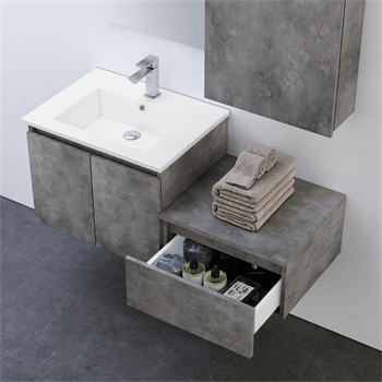 Orka Sidney 110 cm Gümüş Banyo Dolabı Takımı