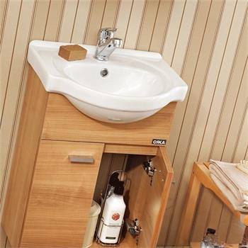 Orka Soma 45 cm Legnona Banyo Dolabı Takımı (Etajerli Ayna)