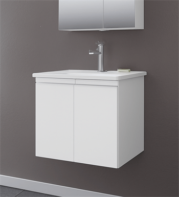 Orka Terme 60 cm Parlak Beyaz Banyo Dolabı Alt Modül ve Lavabo