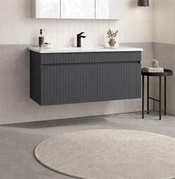 Orka Tivoli 100 cm Mat Antrasit Banyo Dolabı Alt Modül ve Lavabo , 5008671