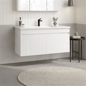 Orka Tivoli 100 cm Mat Beyaz Banyo Dolabı Alt Modül ve Lavabo , 5008672