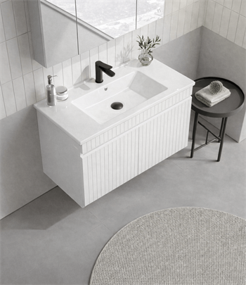 Orka Tivoli 100 cm Mat Beyaz Banyo Dolabı Alt Modül ve Lavabo , 5008672