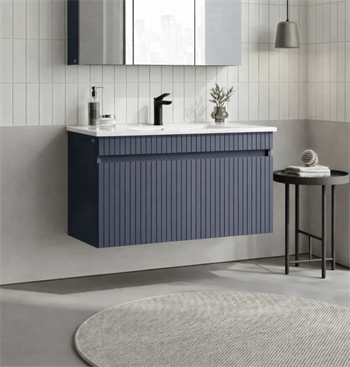 Orka Tivoli 100 cm Mat Lacivert Banyo Dolabı Alt Modül ve Lavabo , 5008674