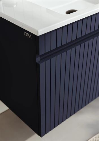 Orka Tivoli 100 cm Mat Lacivert Banyo Dolabı Takımı (Dolaplı) , 5008699