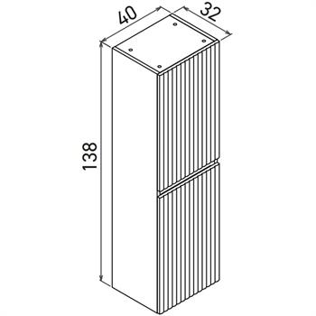 Orka Tivoli 40 cm Boy Dolabı Mat Antrasit , 3010300