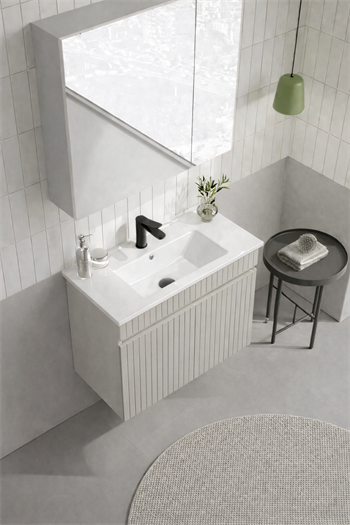 Orka Tivoli 65 cm Mat Kaşmir Banyo Dolabı Takımı (Dolaplı Ayna), 5008690