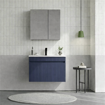 Orka Tivoli 65 cm Mat Lacivert Banyo Dolabı Takımı (Dolaplı Ayna), 5008691