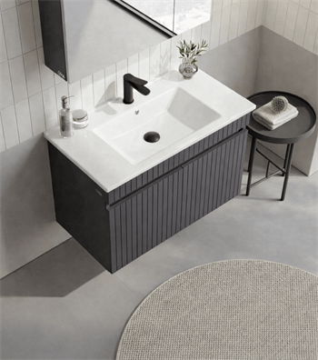 Orka Tivoli 85 cm Mat Antrasit Banyo Dolabı Alt Modül ve Lavabo , 5008667