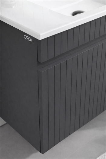 Orka Tivoli 85 cm Mat Antrasit Banyo Dolabı Alt Modül ve Lavabo , 5008667