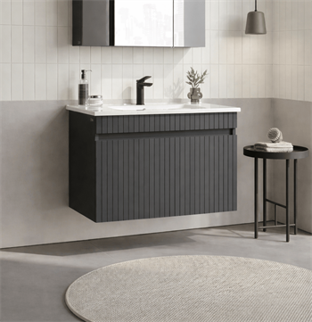 Orka Tivoli 85 cm Mat Antrasit Banyo Dolabı Alt Modül ve Lavabo , 5008667