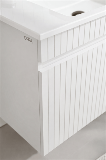 Orka Tivoli 85 cm Mat Beyaz Banyo Dolabı Takımı (Dolaplı Ayna), 5008693