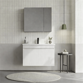 Orka Tivoli 85 cm Mat Beyaz Banyo Dolabı Takımı (Dolaplı Ayna), 5008693