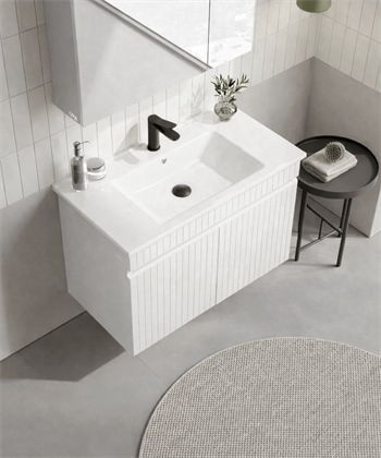 Orka Tivoli 85 cm Mat Beyaz Banyo Dolabı Alt Modül ve Lavabo , 5008668