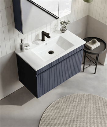 Orka Tivoli 85 cm Mat Lacivert Banyo Dolabı Alt Modül ve Lavabo , 5008670