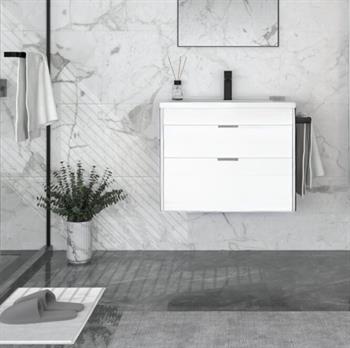 Orka Trio 65 cm Beyaz Çekmeceli Banyo Dolabı Alt Modül ve Lavabo