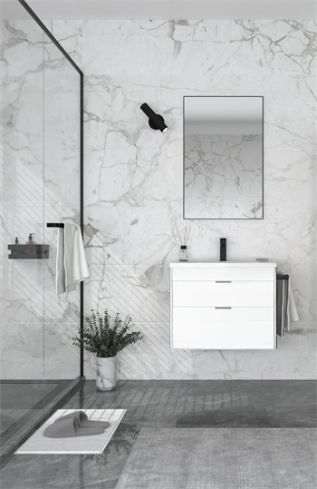 Orka Trio 65 cm Çekmeceli Beyaz Banyo Dolabı Takımı