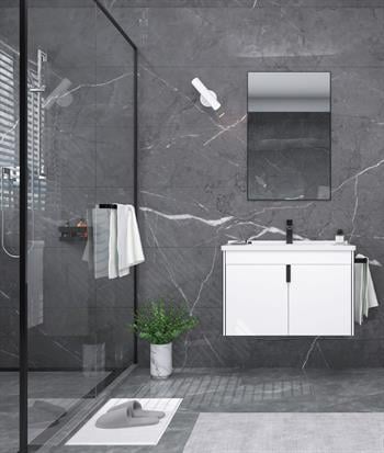 Orka Trio 65 cm Kapaklı Beyaz Banyo Dolabı Takımı