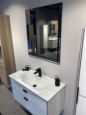 Orka Trio 80 cm Çekmeceli Beyaz Banyo Dolabı Takımı