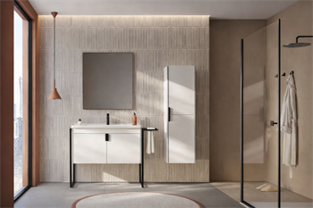 Orka Trio Kapaklı Banyo Dolabı Takımı, 100 cm, Beyaz (Havluluklu), 5004427