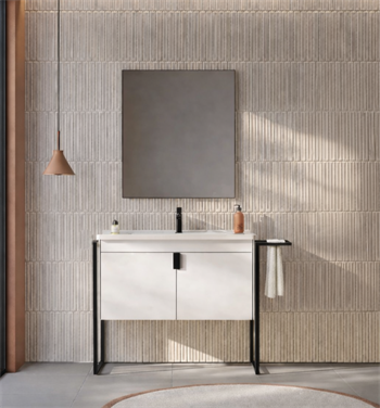 Orka Trio Kapaklı Banyo Dolabı Takımı, 100 cm, Beyaz (Havluluklu), 5004427
