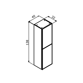 Orka Urban 40 cm Beyaz Banyo Boy Çamaşır Dolabı