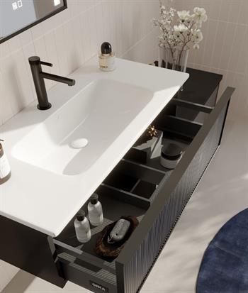 Orka Urban 80 cm Kaşmir Füme Banyo Dolabı Alt Modül ve Lavabo