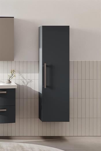 Orka Urla 40 cm Parlak Lake Antrasit Banyo Boy Çamaşır Dolabı, 3002243