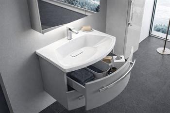 Orka Urla 70 cm Parlak Lake Gri Banyo Dolabı Alt Modül ve Lavabo, 5001842