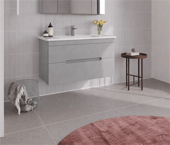Orka Varna 100 cm Mat Lake Gri Banyo Dolabı Alt Modül ve Lavabo, 5001873