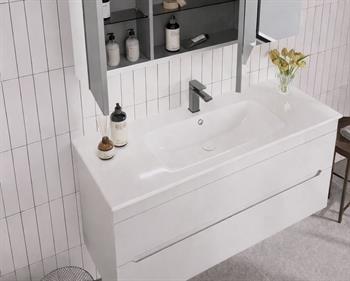 Orka Varna 120 cm Mat Lake Beyaz Banyo Dolabı Alt Modül ve Lavabo, 5001875