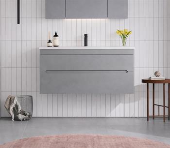 Orka Varna 120 cm Mat Lake Gri Banyo Dolabı Alt Modül ve Lavabo, 5001879