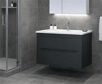 Orka Varna 80 cm Mat Lake Antrasit Banyo Dolabı Alt Modül ve Lavabo, 5001868