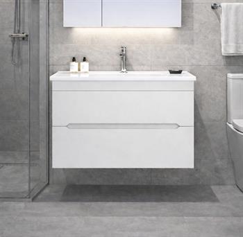 Orka Varna 80 cm Mat Lake Beyaz Banyo Dolabı Alt Modül ve Lavabo, 5002606